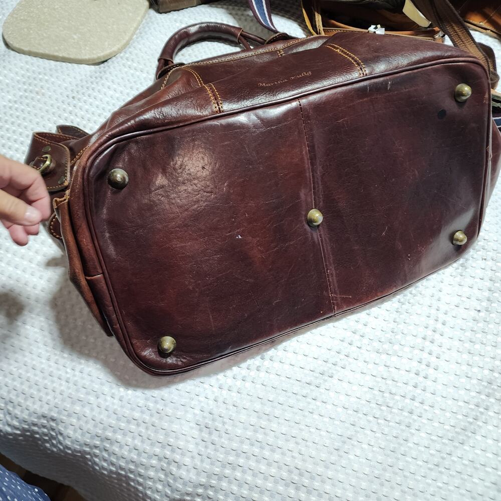 TUSCANY LEATHER  EUC XL TRAVEL WEEKENDER BAG - Picture 7 of 12